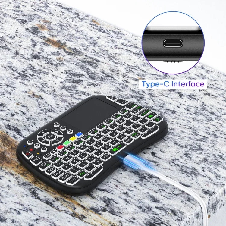 Bộ combo bàn phím mini không dây M9 điều khiển từ xa chuột bàn phím hỗ trợ cảm ứng và giọng nói