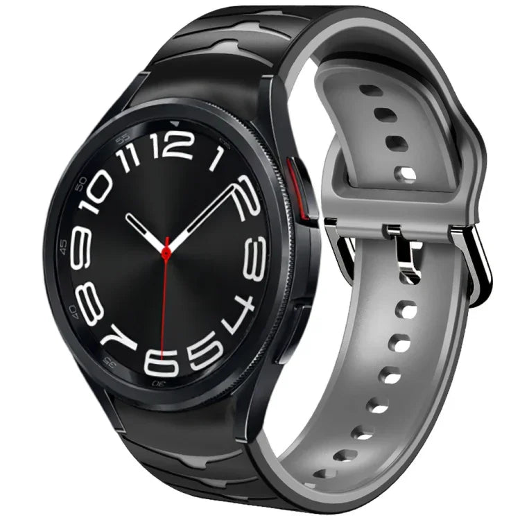 Curved Texture Silicone Watch Band, For Samsung Galaxy Watch 6 Classic 43mm, For Samsung Galaxy watch 5 Pro Golf Edition, For Samsung Galaxy watch 5 Golf Edition