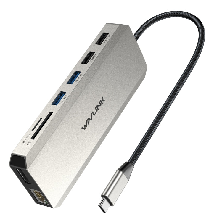 Trạm kết nối laptop Wavlink UMD302 Type-C sang đa cổng HDMI kép 4K, HUB ba màn hình 12 trong 1, UMD302
