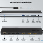 Trạm kết nối ba màn hình DisplayPort 12 trong 1 Type-C Wavlink UMD08, UMD08