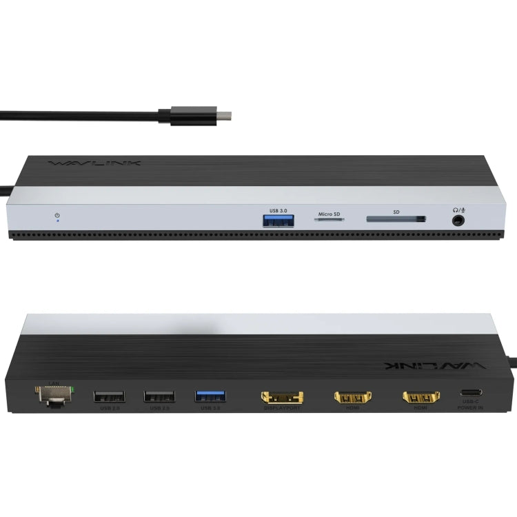 Trạm kết nối ba màn hình DisplayPort 12 trong 1 Type-C Wavlink UMD08, UMD08