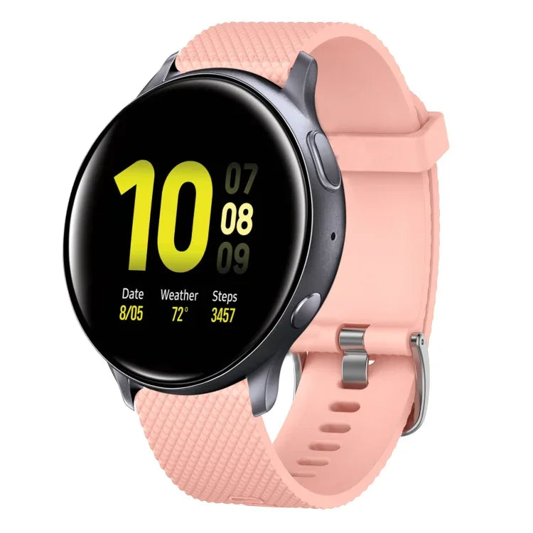 Dây đồng hồ silicone họa tiết kim cương 20mm, cho Samsung Galaxy Watch 4 Classic 42mm, cho Samsung Galaxy Watch Active 2 44mm, cho Samsung Galaxy Watch Active 2 40mm, cho Samsung Galaxy Watch 42mm