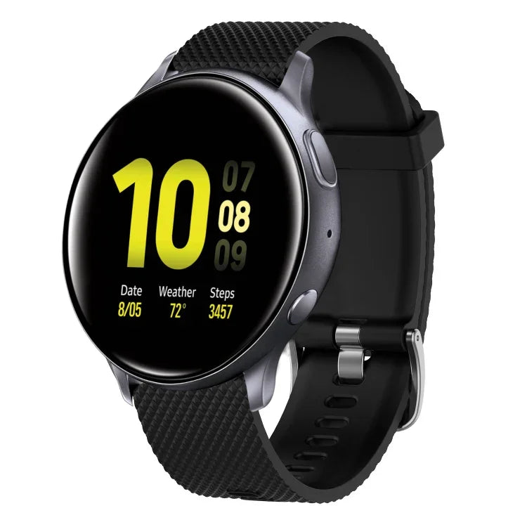 Dây đồng hồ silicone họa tiết kim cương 20mm, cho Samsung Galaxy Watch 4 Classic 42mm, cho Samsung Galaxy Watch Active 2 44mm, cho Samsung Galaxy Watch Active 2 40mm, cho Samsung Galaxy Watch 42mm