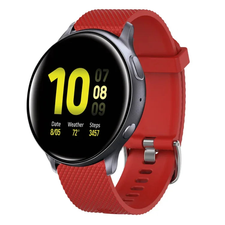 Dây đồng hồ silicone họa tiết kim cương 20mm, cho Samsung Galaxy Watch 4 Classic 42mm, cho Samsung Galaxy Watch Active 2 44mm, cho Samsung Galaxy Watch Active 2 40mm, cho Samsung Galaxy Watch 42mm