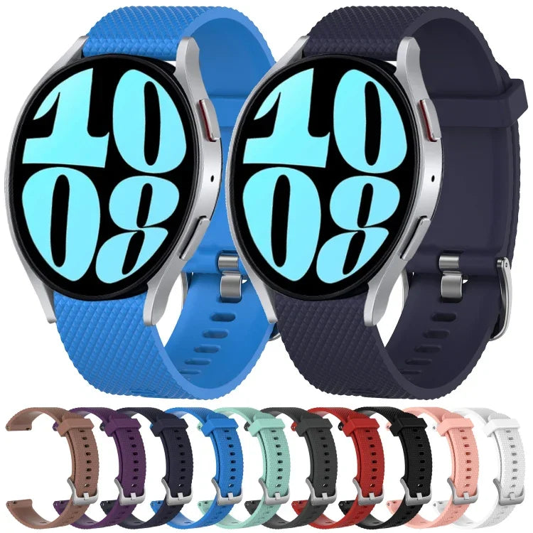 Dây đồng hồ silicone họa tiết kim cương 20mm, cho Samsung Galaxy Watch 4 Classic 42mm, cho Samsung Galaxy Watch Active 2 44mm, cho Samsung Galaxy Watch Active 2 40mm, cho Samsung Galaxy Watch 42mm