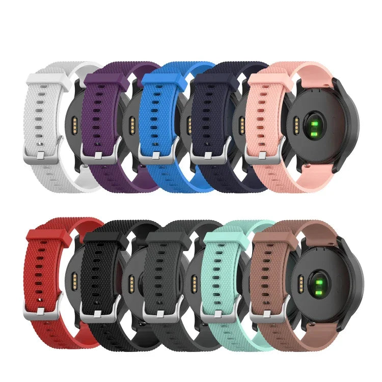 Dây đồng hồ silicone họa tiết kim cương 20mm, cho Samsung Galaxy Watch 4 Classic 42mm, cho Samsung Galaxy Watch Active 2 44mm, cho Samsung Galaxy Watch Active 2 40mm, cho Samsung Galaxy Watch 42mm