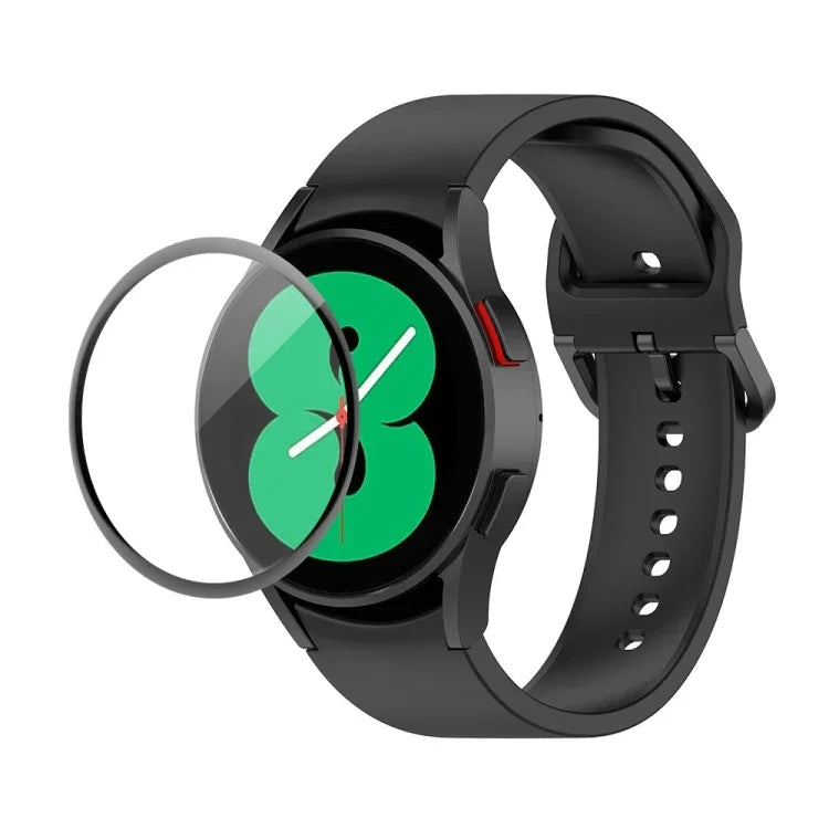 Dây đeo silicone JUNSUNMAY điều chỉnh + Bộ bảo vệ màn hình PMMA phủ toàn diện, Dành cho Samsung Galaxy Watch5 40mm, Dành cho Samsung Galaxy Watch4 44mm, Dành cho Samsung Galaxy Watch4 40mm