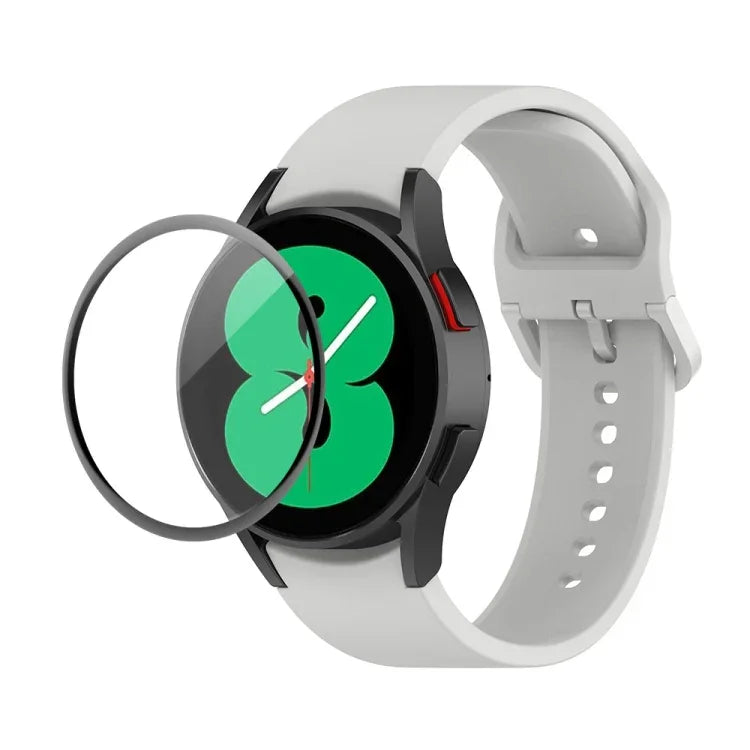 Dây đeo silicone JUNSUNMAY điều chỉnh + Bộ bảo vệ màn hình PMMA phủ toàn diện, Dành cho Samsung Galaxy Watch5 40mm, Dành cho Samsung Galaxy Watch4 44mm, Dành cho Samsung Galaxy Watch4 40mm