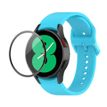 Dây đeo silicone JUNSUNMAY điều chỉnh + Bộ bảo vệ màn hình PMMA phủ toàn diện, Dành cho Samsung Galaxy Watch5 40mm, Dành cho Samsung Galaxy Watch4 44mm, Dành cho Samsung Galaxy Watch4 40mm