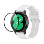 Dây đeo silicone JUNSUNMAY điều chỉnh + Bộ bảo vệ màn hình PMMA phủ toàn diện, Dành cho Samsung Galaxy Watch5 40mm, Dành cho Samsung Galaxy Watch4 44mm, Dành cho Samsung Galaxy Watch4 40mm
