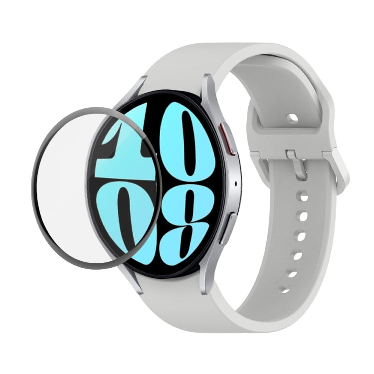 Bộ dây đeo silicone điều chỉnh + kính cường lực PMMA phủ toàn màn hình JUNSUNMAY, dành cho Samsung Galaxy Watch6 Classic 47mm, Samsung Galaxy Watch6 44mm, Samsung Galaxy Watch6 40mm