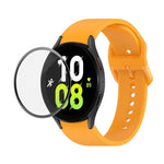 Dây đeo silicone JUNSUNMAY điều chỉnh + Bộ bảo vệ màn hình PMMA phủ toàn diện, Dành cho Samsung Galaxy Watch5 40mm, Dành cho Samsung Galaxy Watch4 44mm, Dành cho Samsung Galaxy Watch4 40mm