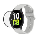 Dây đeo silicone JUNSUNMAY điều chỉnh + Bộ bảo vệ màn hình PMMA phủ toàn diện, Dành cho Samsung Galaxy Watch5 40mm, Dành cho Samsung Galaxy Watch4 44mm, Dành cho Samsung Galaxy Watch4 40mm