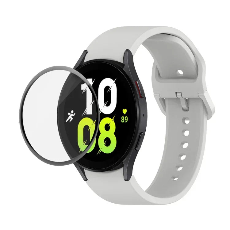 Dây đeo silicone JUNSUNMAY điều chỉnh + Bộ bảo vệ màn hình PMMA phủ toàn diện, Dành cho Samsung Galaxy Watch5 40mm, Dành cho Samsung Galaxy Watch4 44mm, Dành cho Samsung Galaxy Watch4 40mm