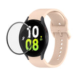Dây đeo silicone JUNSUNMAY điều chỉnh + Bộ bảo vệ màn hình PMMA phủ toàn diện, Dành cho Samsung Galaxy Watch5 40mm, Dành cho Samsung Galaxy Watch4 44mm, Dành cho Samsung Galaxy Watch4 40mm