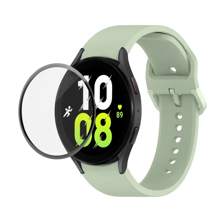 Dây đeo silicone JUNSUNMAY điều chỉnh + Bộ bảo vệ màn hình PMMA phủ toàn diện, Dành cho Samsung Galaxy Watch5 40mm, Dành cho Samsung Galaxy Watch4 44mm, Dành cho Samsung Galaxy Watch4 40mm