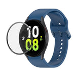 Dây đeo silicone JUNSUNMAY điều chỉnh + Bộ bảo vệ màn hình PMMA phủ toàn diện, Dành cho Samsung Galaxy Watch5 40mm, Dành cho Samsung Galaxy Watch4 44mm, Dành cho Samsung Galaxy Watch4 40mm