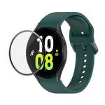 Dây đeo silicone JUNSUNMAY điều chỉnh + Bộ bảo vệ màn hình PMMA phủ toàn diện, Dành cho Samsung Galaxy Watch5 40mm, Dành cho Samsung Galaxy Watch4 44mm, Dành cho Samsung Galaxy Watch4 40mm