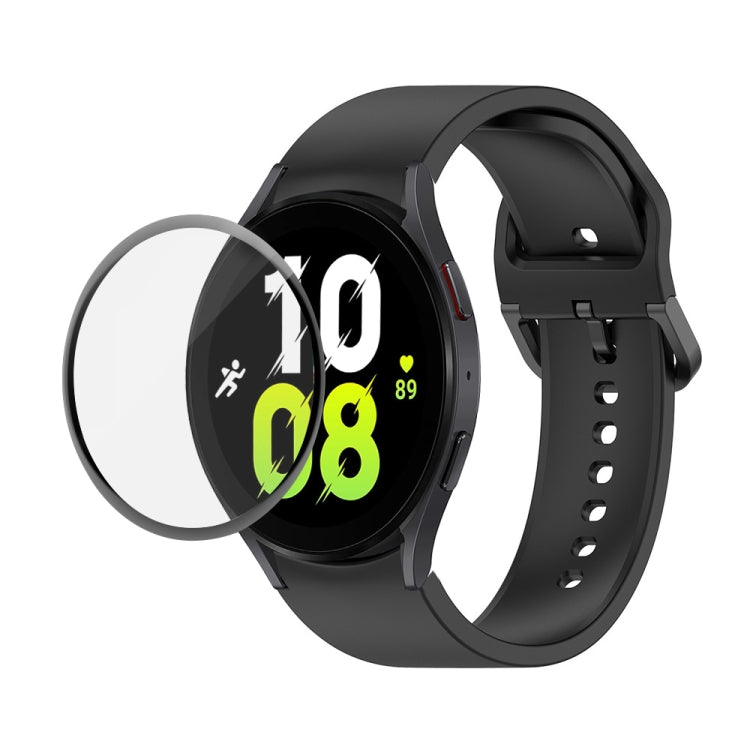 Bộ dây đeo silicone điều chỉnh + kính cường lực PMMA phủ toàn màn hình JUNSUNMAY, dành cho Samsung Galaxy Watch6 Classic 43mm, Samsung Galaxy Watch5 44mm, Samsung Galaxy Watch5 Pro 45mm
