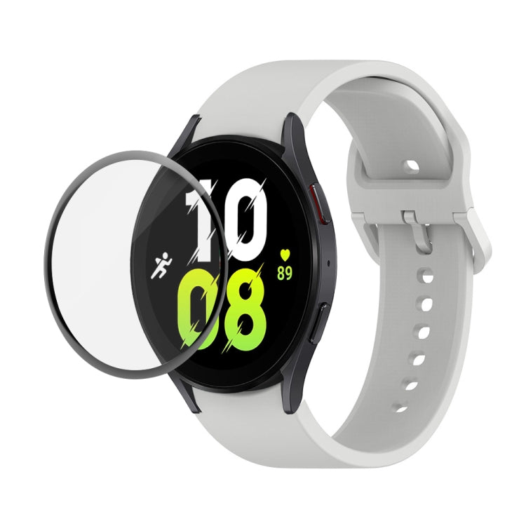 Bộ dây đeo silicone điều chỉnh + kính cường lực PMMA phủ toàn màn hình JUNSUNMAY, dành cho Samsung Galaxy Watch6 Classic 43mm, Samsung Galaxy Watch5 44mm, Samsung Galaxy Watch5 Pro 45mm