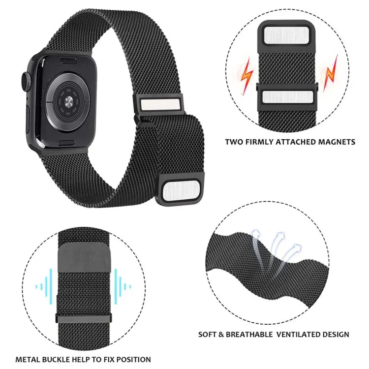 Dây đồng hồ lưới thép từ tính đôi Milan, Dành cho Apple Watch 2 38mm, Dành cho Apple Watch 42mm, Dành cho Apple Watch 38mm