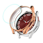 Ốp TPU mềm mạ điện ENKAY Hat-Prince + Miếng dán kính 9H 0.2mm, Dành cho Samsung Galaxy Watch6 Classic 47mm, Dành cho Samsung Galaxy Watch6 Classic 43mm