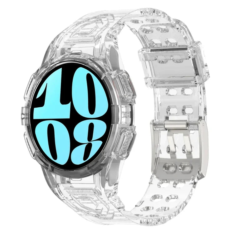 Dây đồng hồ silicone tích hợp TPU, Dành cho Samsung Galaxy Watch6 44mm, Dành cho Samsung Galaxy Watch6 40mm
