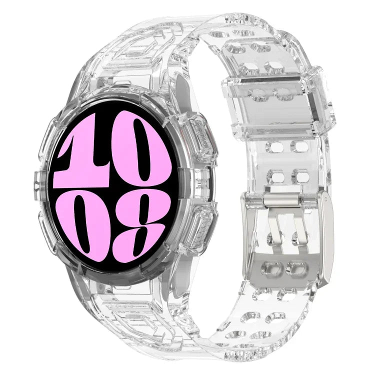 Dây đồng hồ silicone tích hợp TPU, Dành cho Samsung Galaxy Watch6 44mm, Dành cho Samsung Galaxy Watch6 40mm