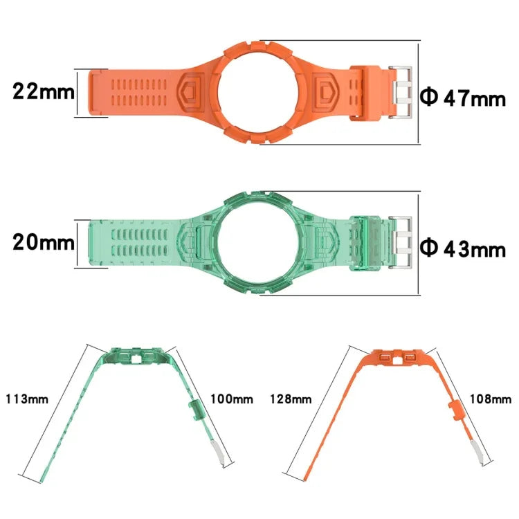 Dây đồng hồ silicone tích hợp TPU, Dành cho Samsung Galaxy Watch6 44mm, Dành cho Samsung Galaxy Watch6 40mm