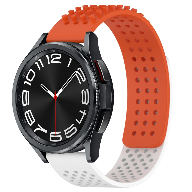 Dây đồng hồ silicone thoáng khí 3D chấm lỗ 20mm, dành cho Samsung Galaxy Watch 6 Classic 47mm, dành cho Samsung Galaxy Watch 6 44mm, dành cho Samsung Galaxy Watch 6 40mm