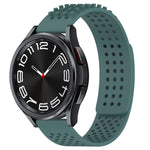 Dây đồng hồ silicone thoáng khí 3D chấm lỗ 20mm, dành cho Samsung Galaxy Watch 6 Classic 47mm, dành cho Samsung Galaxy Watch 6 44mm, dành cho Samsung Galaxy Watch 6 40mm