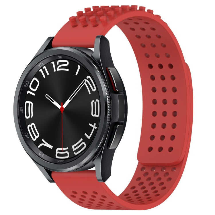 Dây đồng hồ silicone thoáng khí 3D chấm lỗ 20mm, dành cho Samsung Galaxy Watch 6 Classic 47mm, dành cho Samsung Galaxy Watch 6 44mm, dành cho Samsung Galaxy Watch 6 40mm