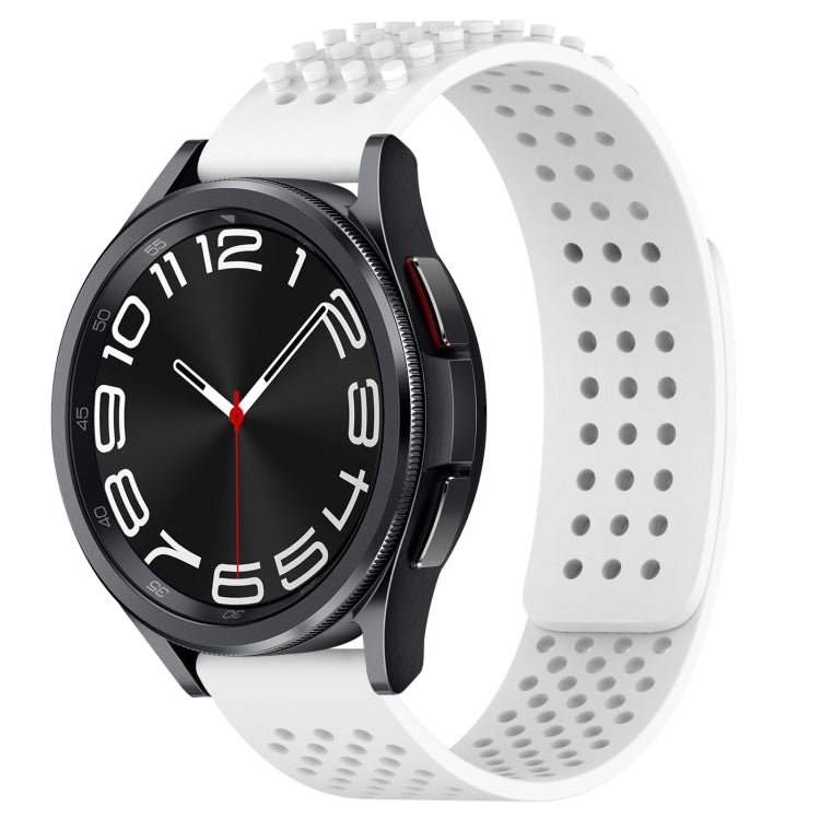 Dây đồng hồ silicone thoáng khí 3D chấm lỗ 20mm, dành cho Samsung Galaxy Watch 6 Classic 43mm, dành cho Samsung Galaxy Watch 5 Pro Golf Edition, dành cho Samsung Galaxy Watch 5 Golf Edition