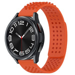 Dây đồng hồ silicone thoáng khí 3D chấm lỗ 20mm, dành cho Samsung Galaxy Watch 6 Classic 43mm, dành cho Samsung Galaxy Watch 5 Pro Golf Edition, dành cho Samsung Galaxy Watch 5 Golf Edition