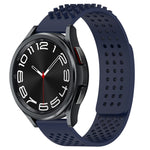 Dây đồng hồ silicone thoáng khí 3D chấm lỗ 20mm, dành cho Samsung Galaxy Watch 6 Classic 43mm, dành cho Samsung Galaxy Watch 5 Pro Golf Edition, dành cho Samsung Galaxy Watch 5 Golf Edition