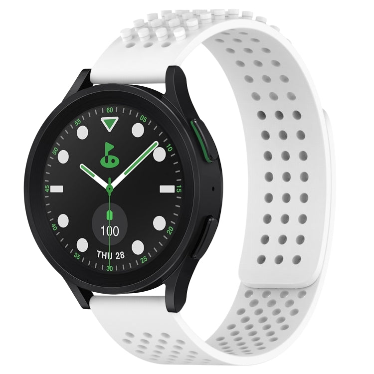 Dây đồng hồ silicone thoáng khí 3D chấm lỗ 20mm, dành cho Samsung Galaxy Watch 6 Classic 43mm, dành cho Samsung Galaxy Watch 5 Pro Golf Edition, dành cho Samsung Galaxy Watch 5 Golf Edition