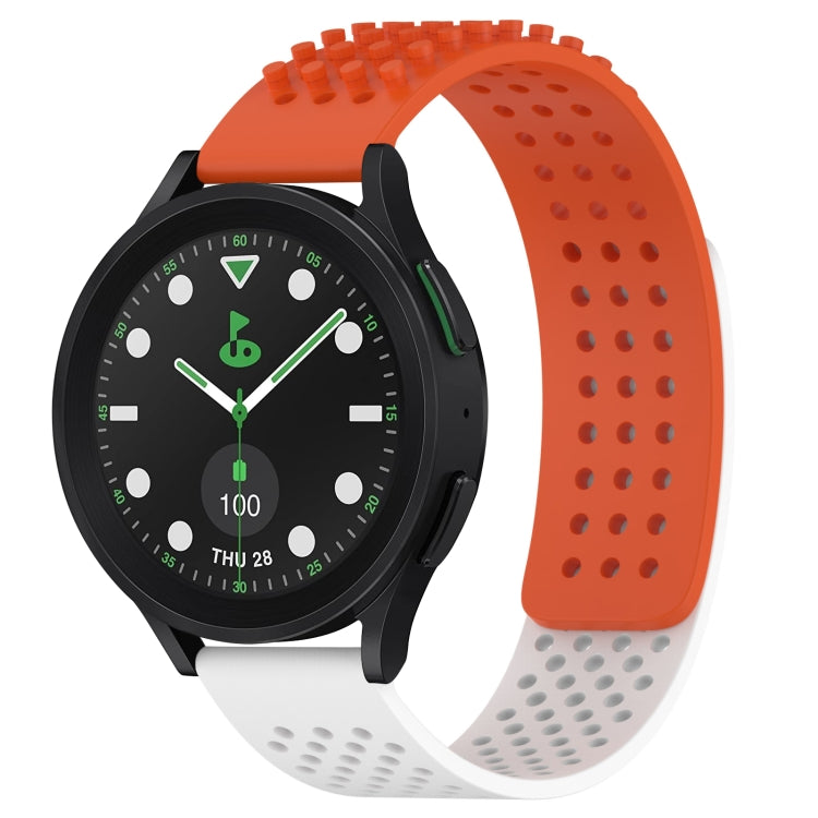 Dây đồng hồ silicone thoáng khí 3D chấm lỗ 20mm, dành cho Samsung Galaxy Watch 6 Classic 43mm, dành cho Samsung Galaxy Watch 5 Pro Golf Edition, dành cho Samsung Galaxy Watch 5 Golf Edition