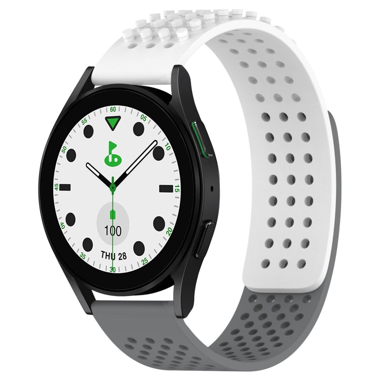 Dây đồng hồ silicone thoáng khí 3D chấm lỗ 20mm, dành cho Samsung Galaxy Watch 6 Classic 43mm, dành cho Samsung Galaxy Watch 5 Pro Golf Edition, dành cho Samsung Galaxy Watch 5 Golf Edition