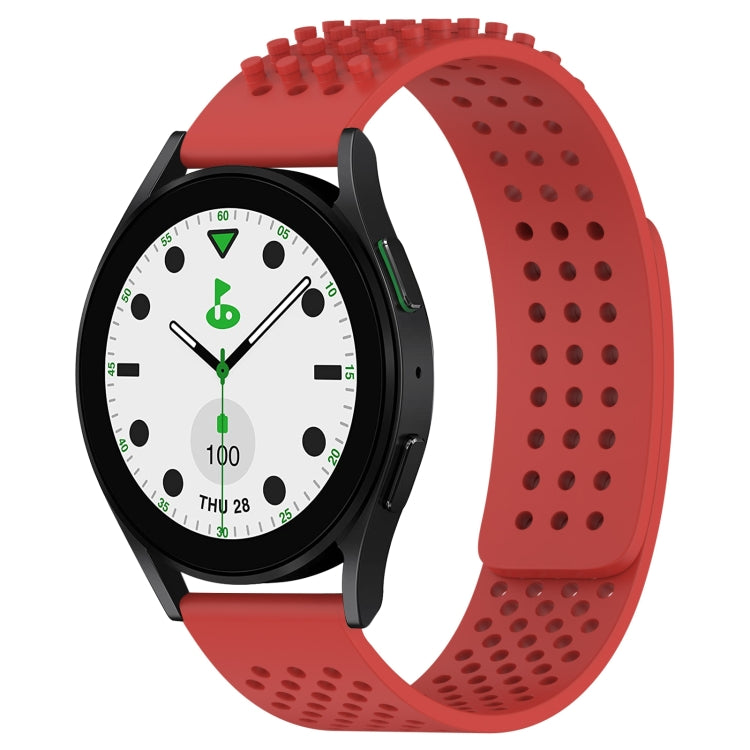Dây đồng hồ silicone thoáng khí 3D chấm lỗ 20mm, dành cho Samsung Galaxy Watch 6 Classic 43mm, dành cho Samsung Galaxy Watch 5 Pro Golf Edition, dành cho Samsung Galaxy Watch 5 Golf Edition