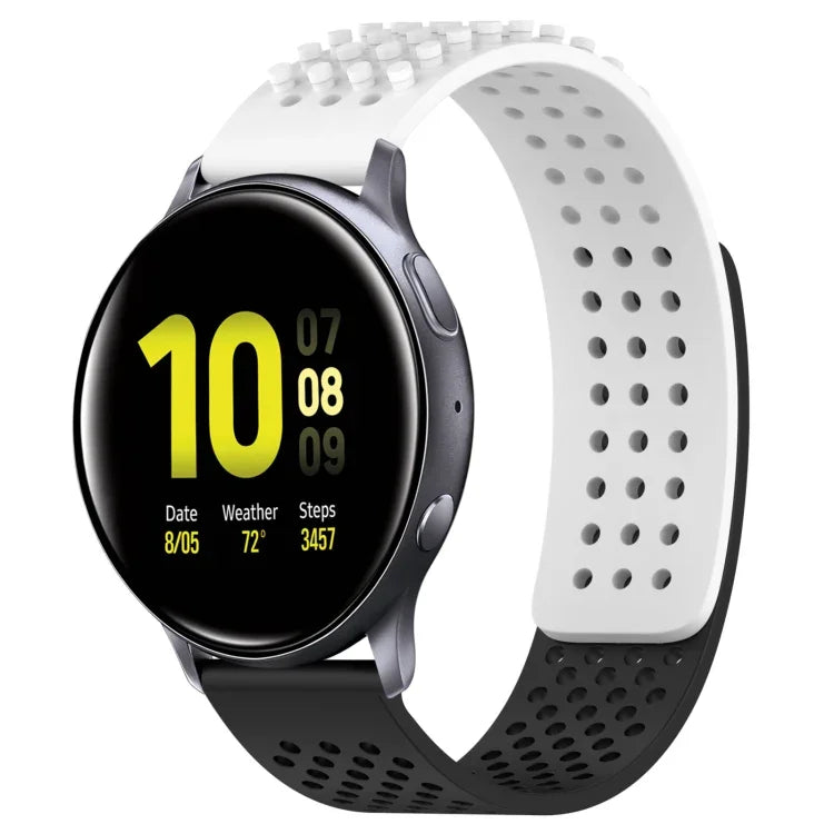 Dây đồng hồ silicone thoáng khí 3D chấm lỗ 20mm, cho Samsung Galaxy Watch 4 Classic 42mm, cho Samsung Galaxy Watch Active 2 44mm, cho Samsung Galaxy Watch Active 2 40mm