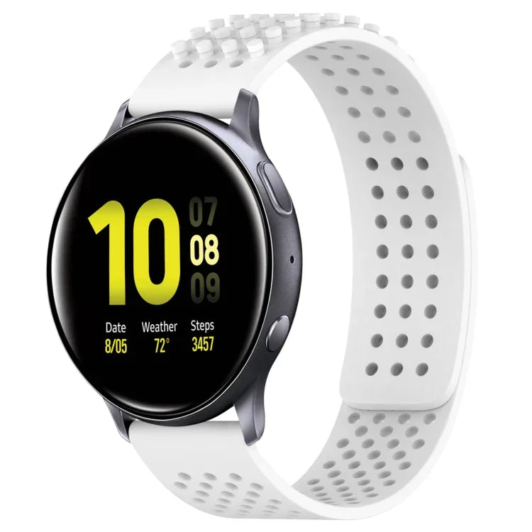 Dây đồng hồ silicone thoáng khí 3D chấm lỗ 20mm, cho Samsung Galaxy Watch 4 Classic 42mm, cho Samsung Galaxy Watch Active 2 44mm, cho Samsung Galaxy Watch Active 2 40mm