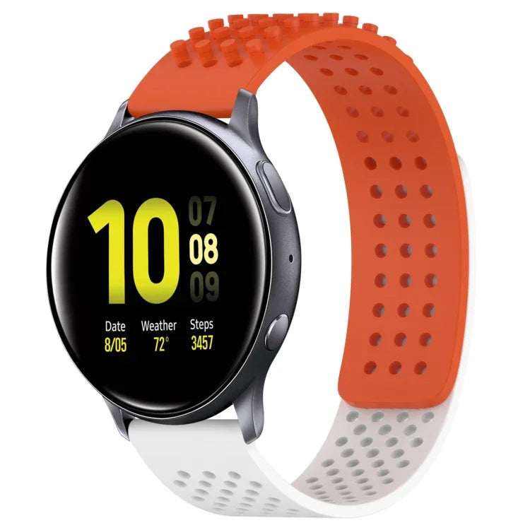 Dây đồng hồ silicone thoáng khí 3D chấm lỗ 20mm, cho Samsung Galaxy Watch 4 Classic 42mm, cho Samsung Galaxy Watch Active 2 44mm, cho Samsung Galaxy Watch Active 2 40mm