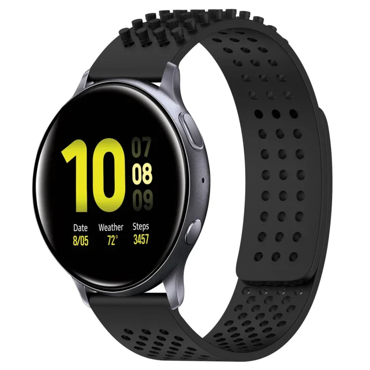 Dây đồng hồ silicone thoáng khí 3D chấm lỗ 20mm, cho Samsung Galaxy Watch 4 Classic 42mm, cho Samsung Galaxy Watch Active 2 44mm, cho Samsung Galaxy Watch Active 2 40mm