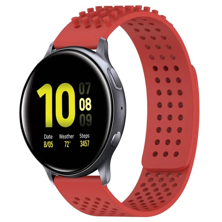 Dây đồng hồ silicone thoáng khí 3D chấm lỗ 20mm, cho Samsung Galaxy Watch 4 Classic 42mm, cho Samsung Galaxy Watch Active 2 44mm, cho Samsung Galaxy Watch Active 2 40mm