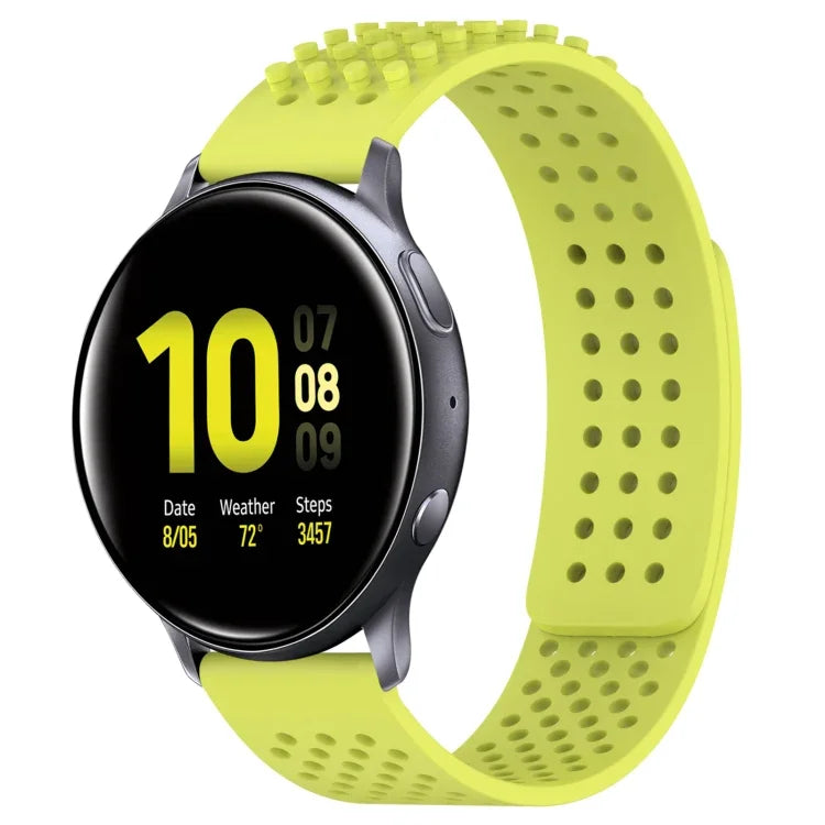 Dây đồng hồ silicone thoáng khí 3D chấm lỗ 20mm, cho Samsung Galaxy Watch 4 Classic 42mm, cho Samsung Galaxy Watch Active 2 44mm, cho Samsung Galaxy Watch Active 2 40mm