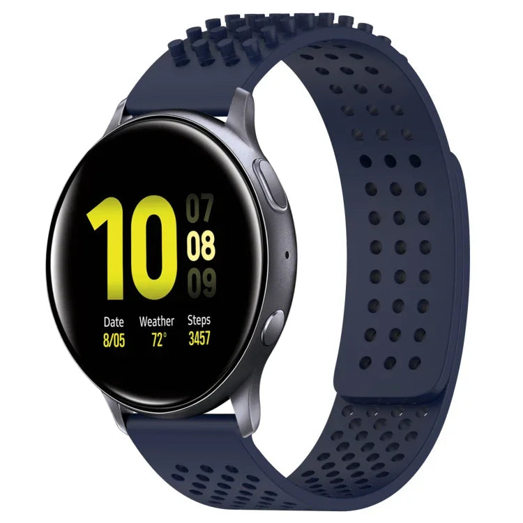 Dây đồng hồ silicone thoáng khí 3D chấm lỗ 20mm, cho Samsung Galaxy Watch 4 Classic 42mm, cho Samsung Galaxy Watch Active 2 44mm, cho Samsung Galaxy Watch Active 2 40mm