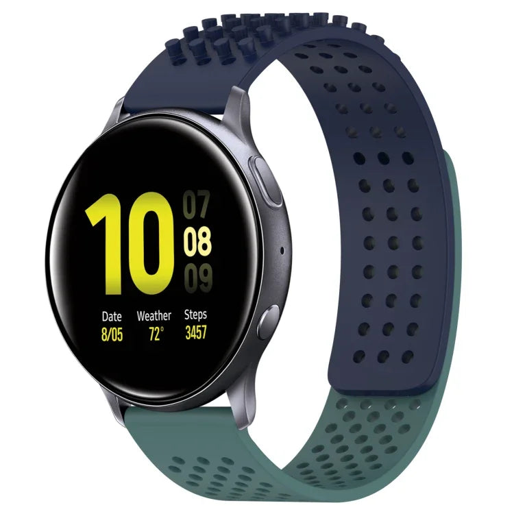 Dây đồng hồ silicone thoáng khí 3D chấm lỗ 20mm, cho Samsung Galaxy Watch 4 Classic 42mm, cho Samsung Galaxy Watch Active 2 44mm, cho Samsung Galaxy Watch Active 2 40mm
