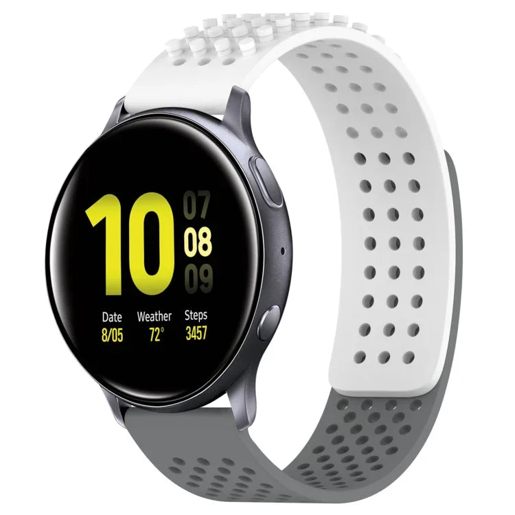 Dây đồng hồ silicone thoáng khí 3D chấm lỗ 20mm, cho Samsung Galaxy Watch 4 Classic 42mm, cho Samsung Galaxy Watch Active 2 44mm, cho Samsung Galaxy Watch Active 2 40mm