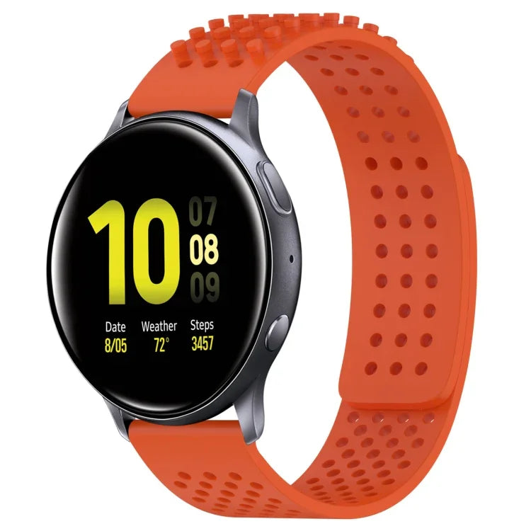 Dây đồng hồ silicone thoáng khí 3D chấm lỗ 20mm, cho Samsung Galaxy Watch 4 Classic 42mm, cho Samsung Galaxy Watch Active 2 44mm, cho Samsung Galaxy Watch Active 2 40mm