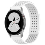 Dây đồng hồ silicone thoáng khí 3D chấm lỗ 20mm, dành cho Samsung Galaxy Watch 4 44mm, dành cho Samsung Galaxy Watch 4 40mm, dành cho Samsung Galaxy Watch 4 Classic 46mm